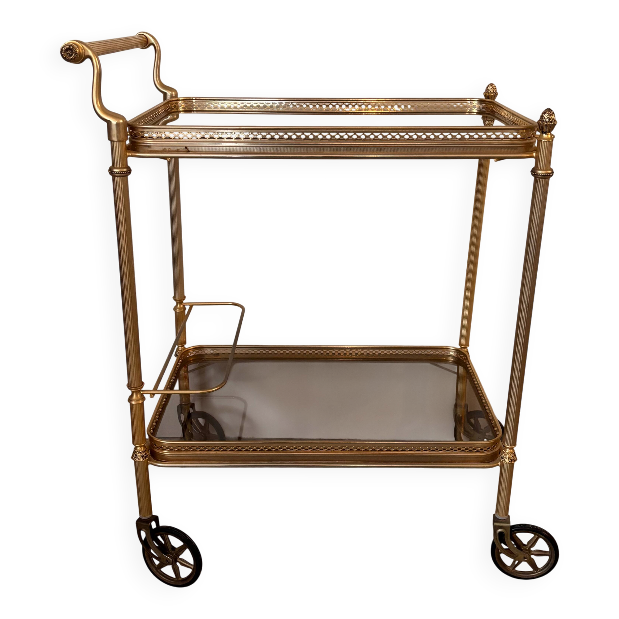 Golden brass dessert.