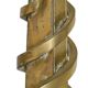 Pair of gilded bronze andirons decorated with serpents.