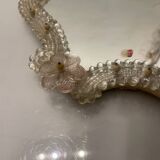 Pink Venetian Murano Glass Table Mirror 1960’s