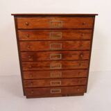 Classeur d'horloger ancien avec tiroirs