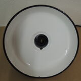 Black enamelled hanging lamp