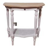 Console demi-lune de style Shabby