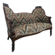 Mahogany banquette sofa in Louis Philippe style.