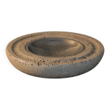 Cendrier en travertin - Art en marbre - Design fabriqué en Italie - Années 1970