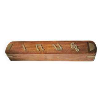 Brass wood pencil case, musical note office essentials