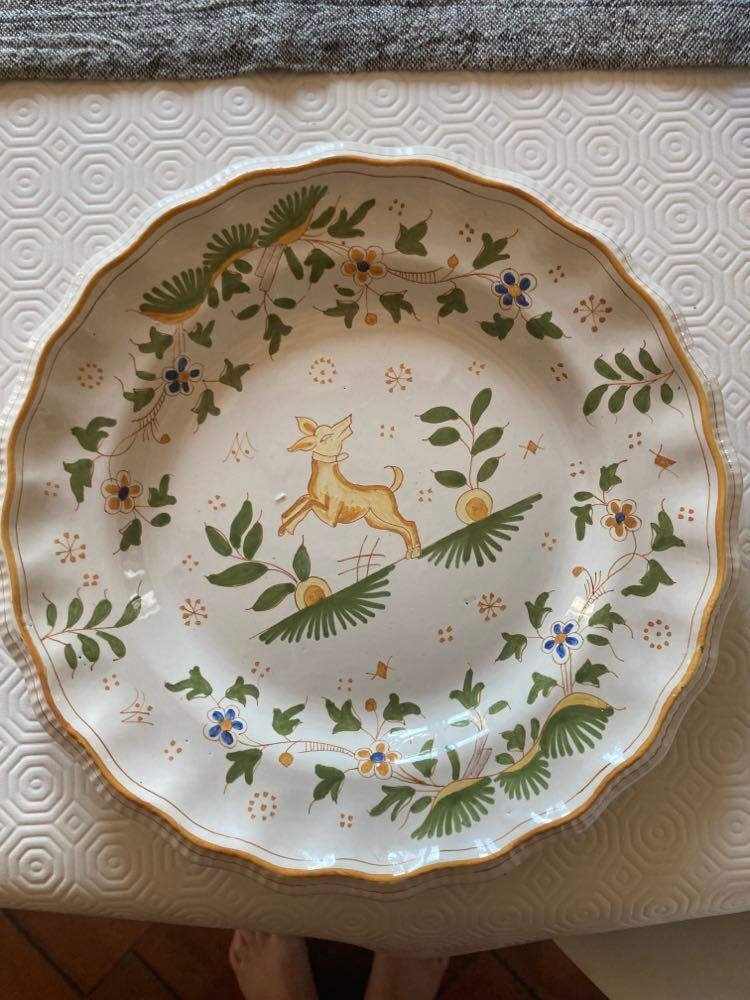 Lot De 3 Pièces Céramique Quadrifoglio Italy – Assiette + Assiette Creuse + Bol – Vintage