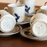 Grand feu stoneware tea service, Japan