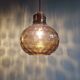 Smoked glass honeycomb pendant, Glasshütte Limburg, 1970 (2 available)