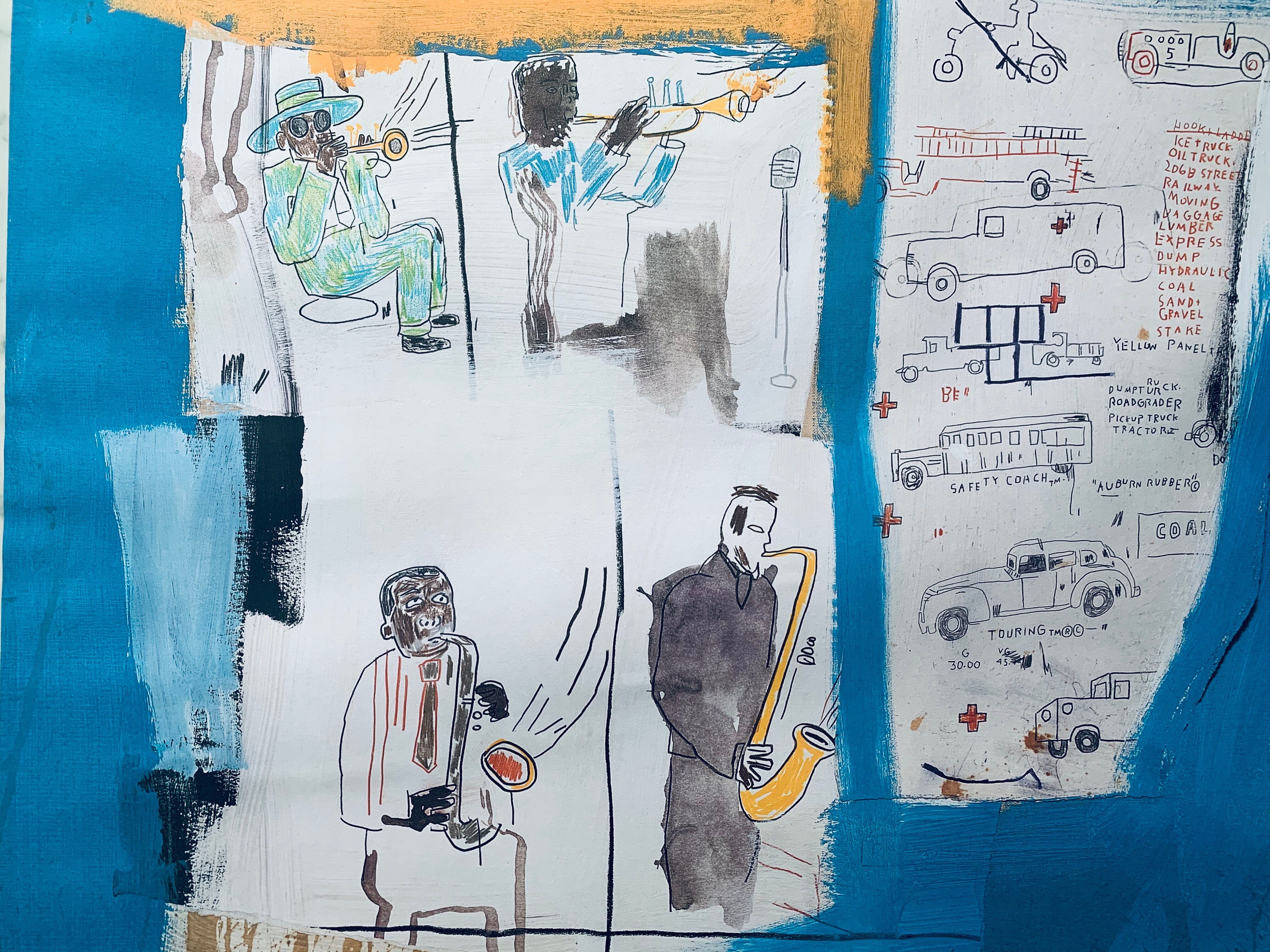Art poster by Jean-Michel Basquiat " Worthy Constituents "1986 60X80cm