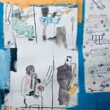 Art poster by Jean-Michel Basquiat " Worthy Constituents "1986 60X80cm