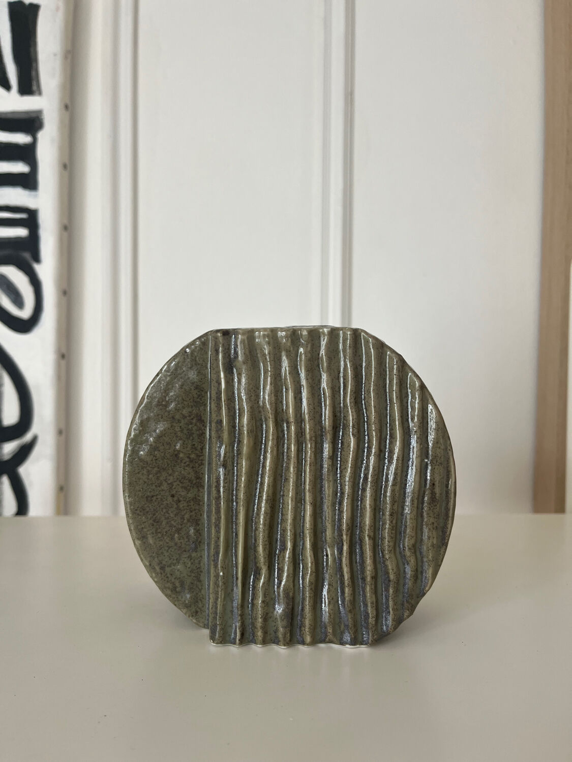 Handcrafted ceramic soliflore vase 1970