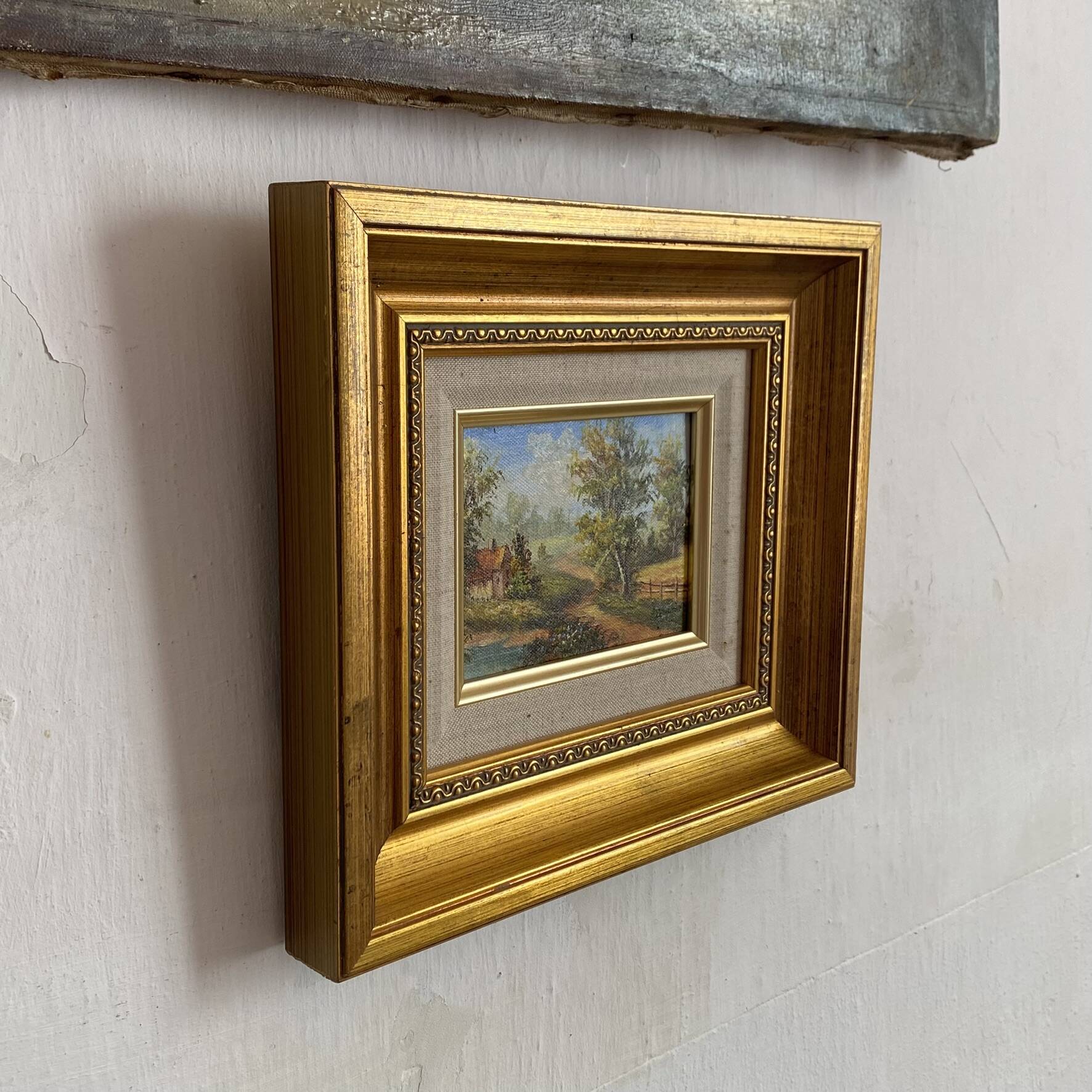 Small framed landscape painting