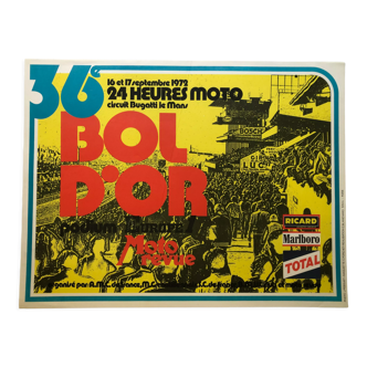 Original poster 36th Bol d'Or 24 Hours Moto 1972