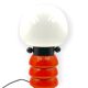 Lampe de table orange space age, F.lli Faver Italie, années 1970