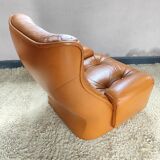 Michel Cadestin leather armchair for Airbone