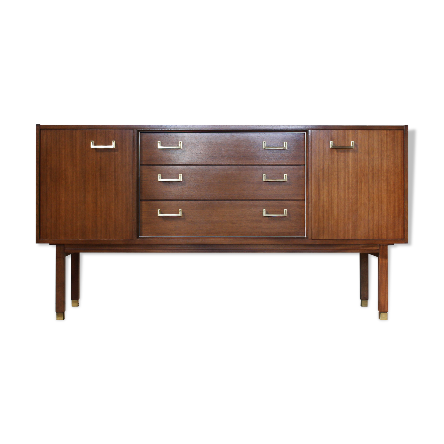 Enfilade en bois signée E-Gomme 1960s