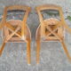 Pair of 1960 chairs, green skai and wood