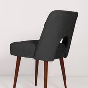 Chaise 'Shell' en bouclé gris foncé, années 1960