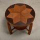 Dutch Art Deco Amsterdam School side table in Oak with star