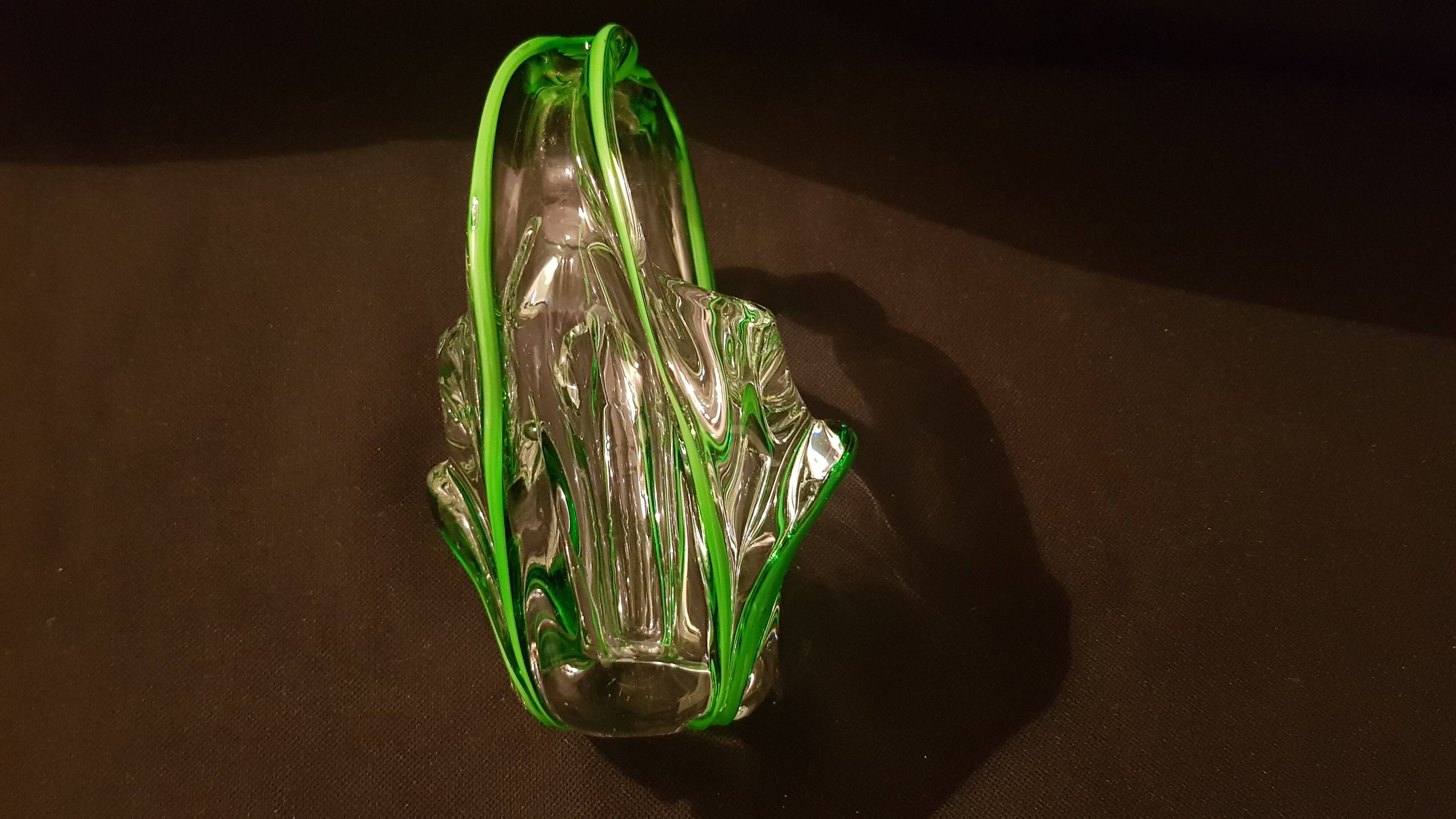 Crystal ashtray bowl in Murano style