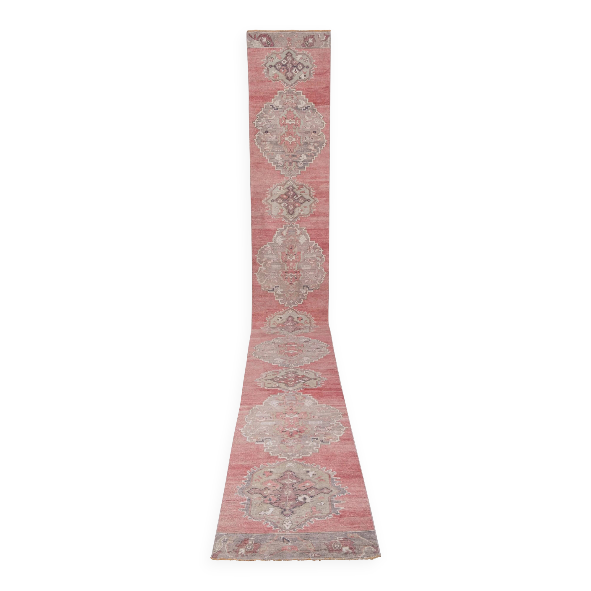 Vintage Turkish hallway rug 84x660 cm