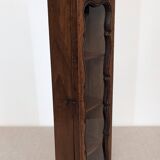 Louis XV style wall display cabinet in walnut, France mid-20th century.