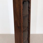 Louis XV style wall display cabinet in walnut, France mid-20th century.