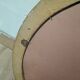 Round golden mirror, 46 cm