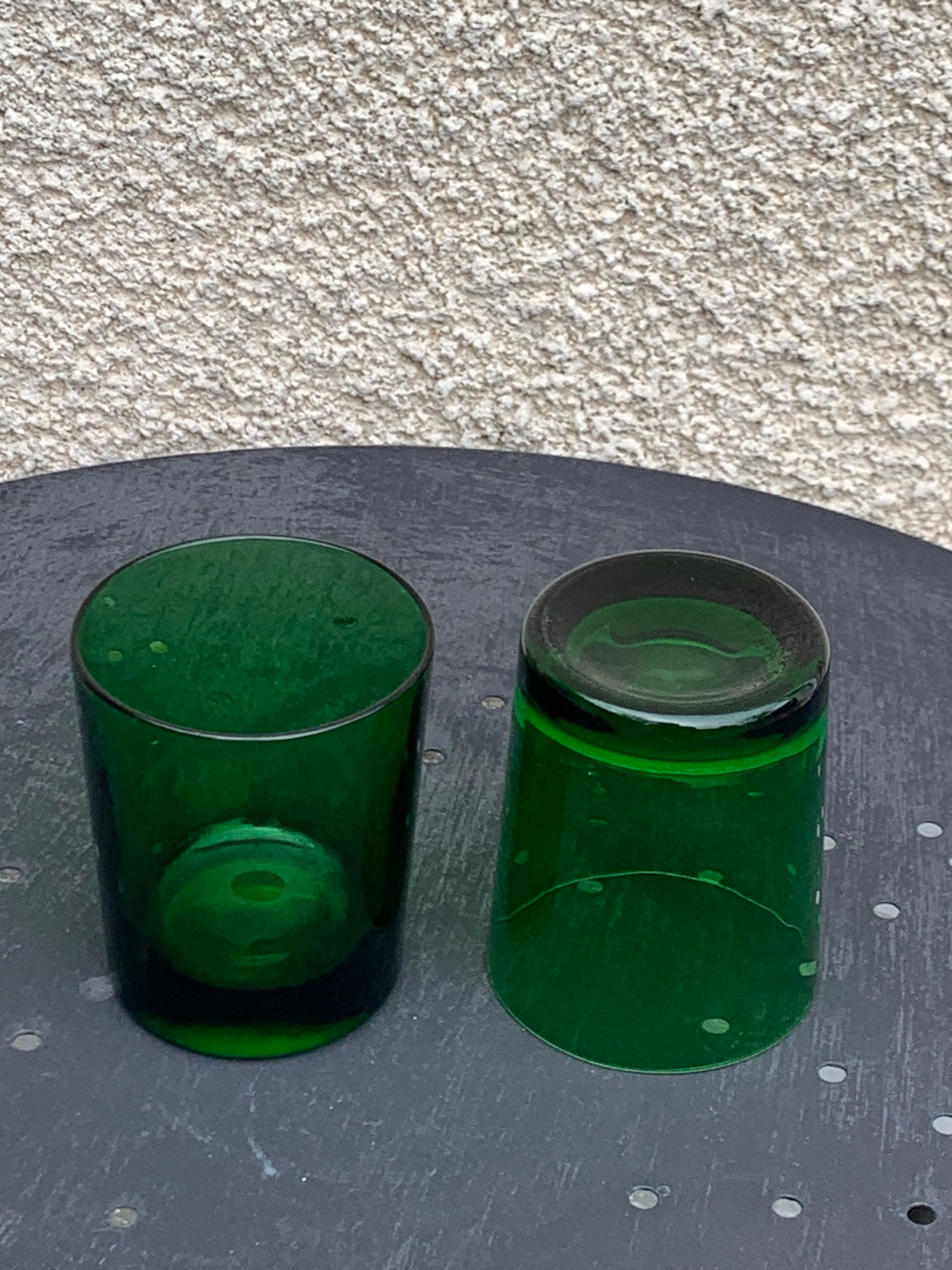 Set of 6 whisky glasses in vintage