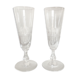Product BHV Pair of crystal champagne flutes sounding 1960