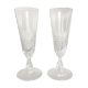 Product BHV Pair of crystal champagne flutes sounding 1960