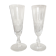 Product BHV Pair of crystal champagne flutes sounding 1960