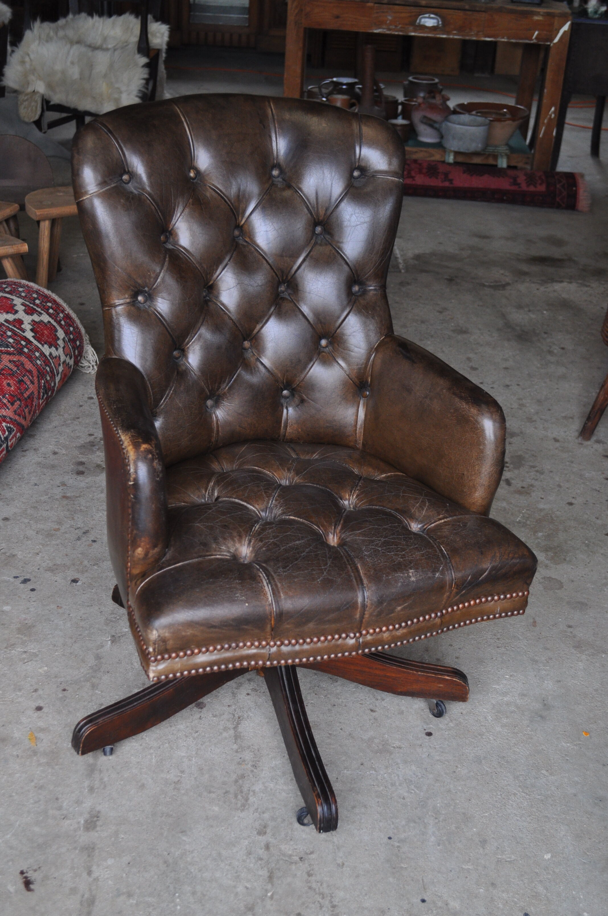 Chesterfield-style office chair