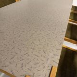 Large modernist plywood table, Memphis style, 1980s