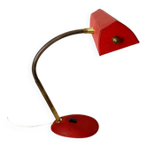 Desk lamp with flexible brass arm, 1950s