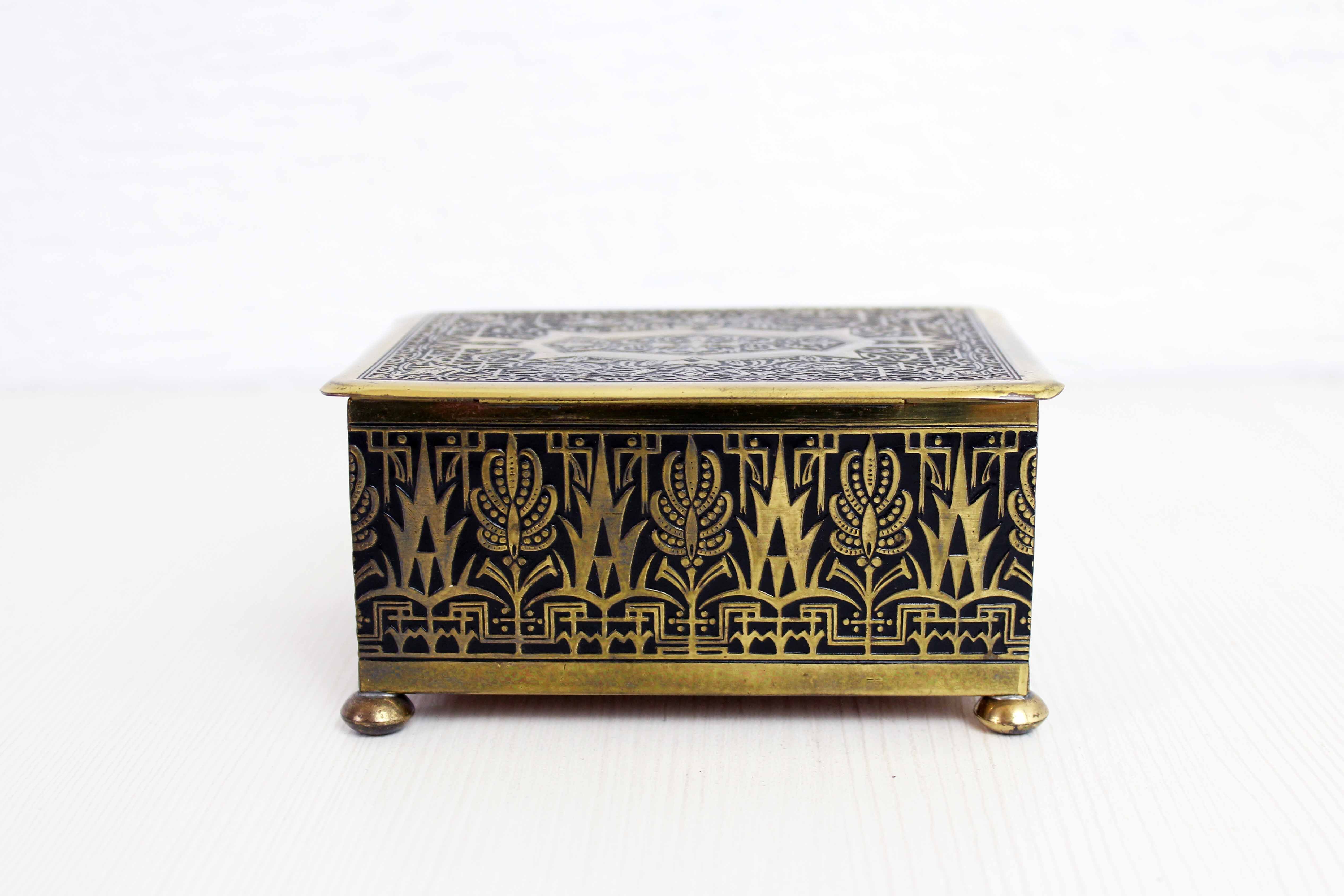 Brass Art Deco box