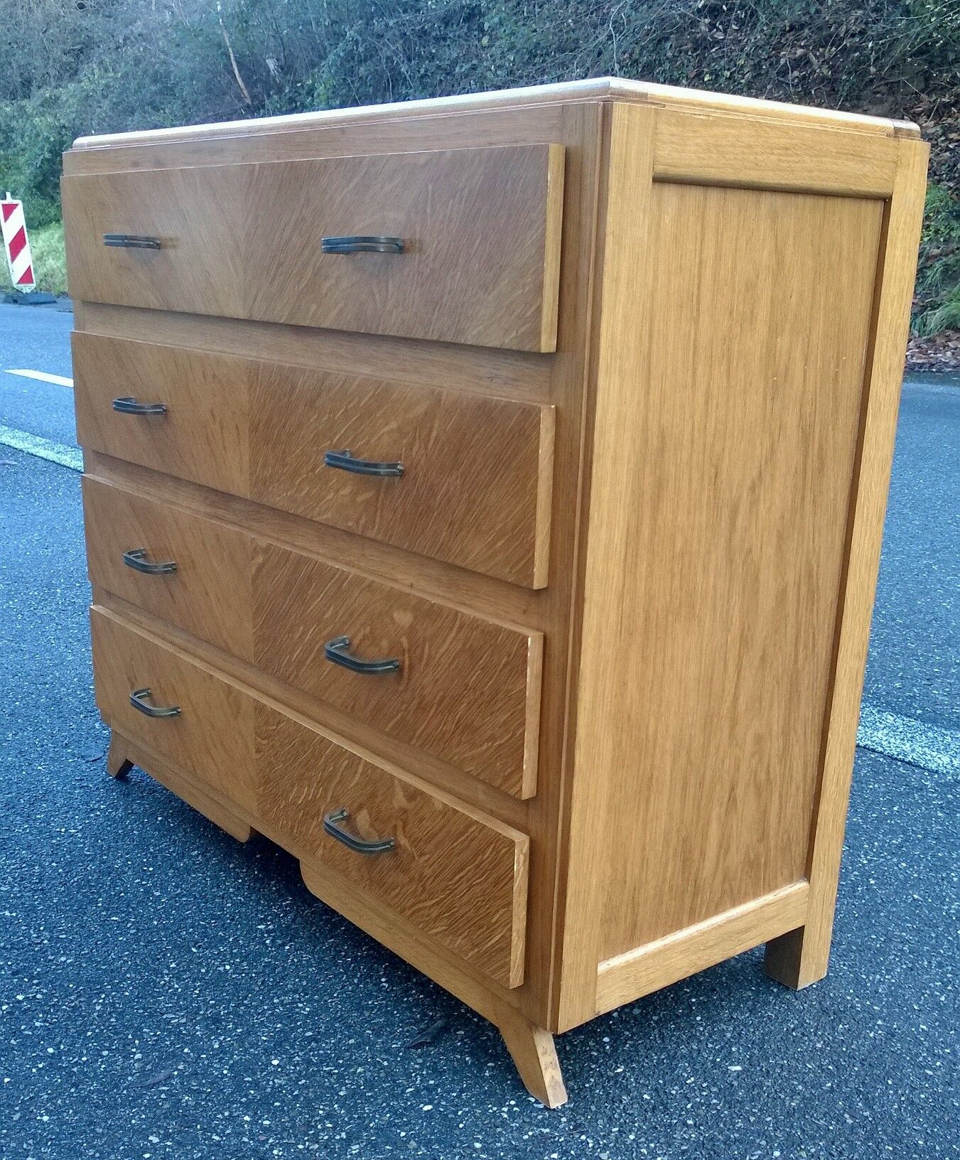 Commode vintage en chêne clair 1950