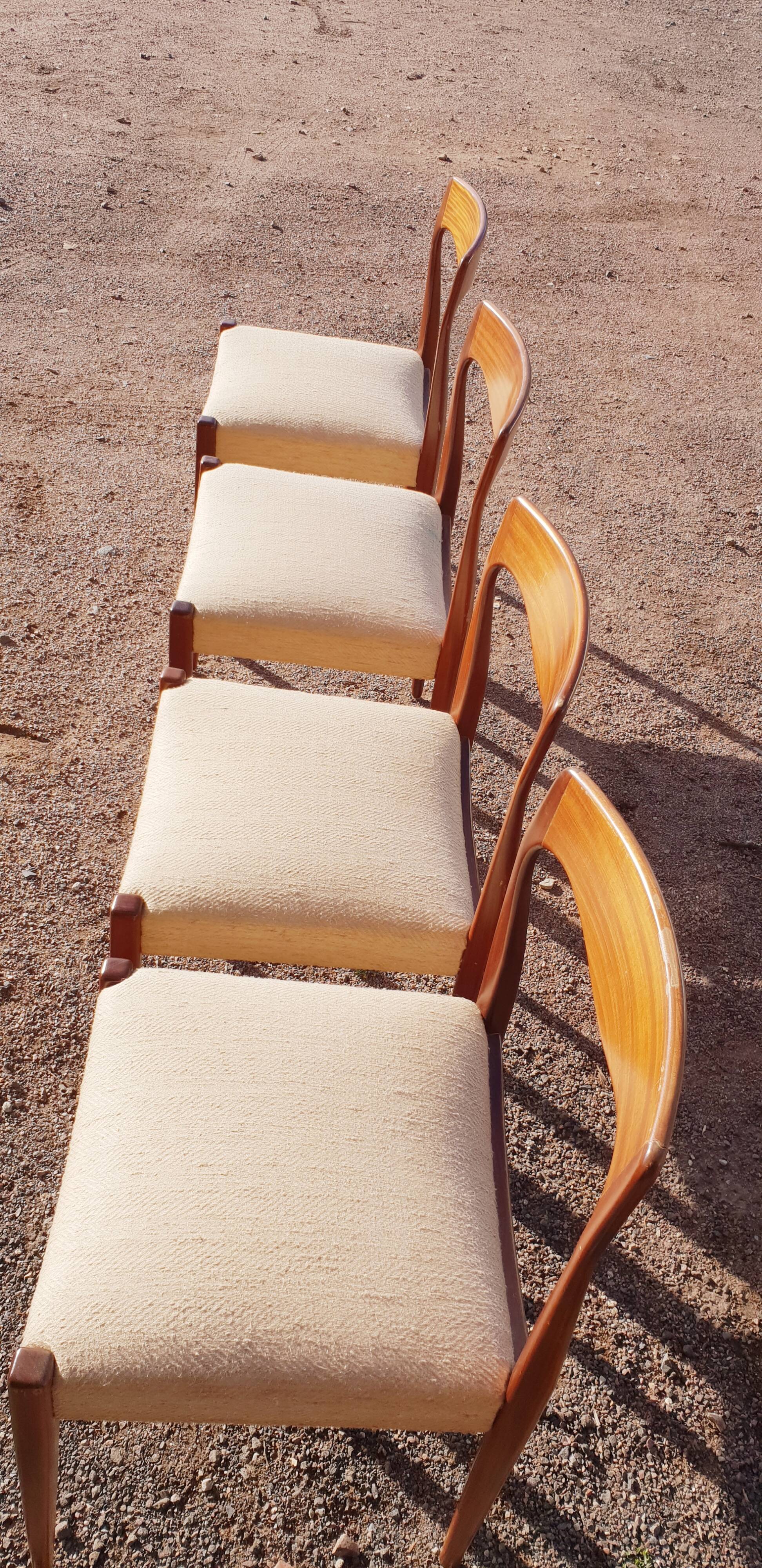 Set de 4 chaises scandinave vintage