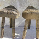 Pair of old rustic stools