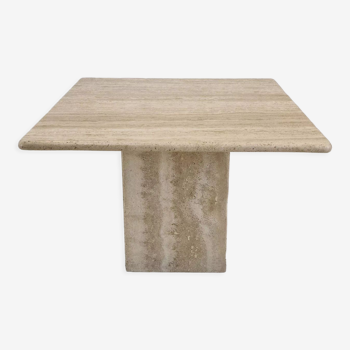 Italian coffee table in travertine, 1980s