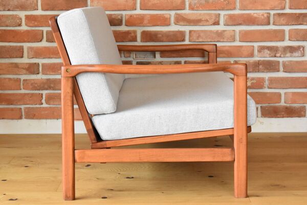 Canapé scandinave deux places, gris clair