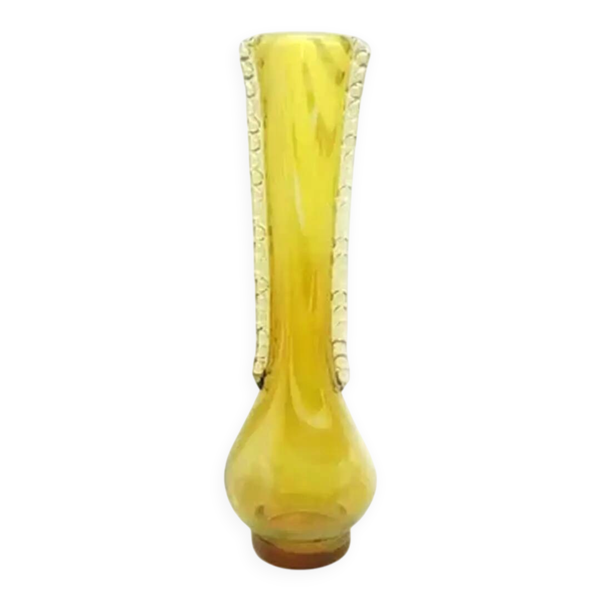 Vase postmoderne, en verre, Pologne, années 1970