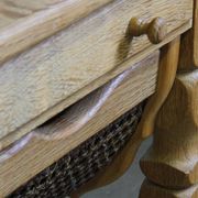 Vintage 1960s Danish oak coffee table, brutalist mid-century, style of Kjærnulf