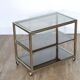 Desserte vintage en metal et verre 1970
