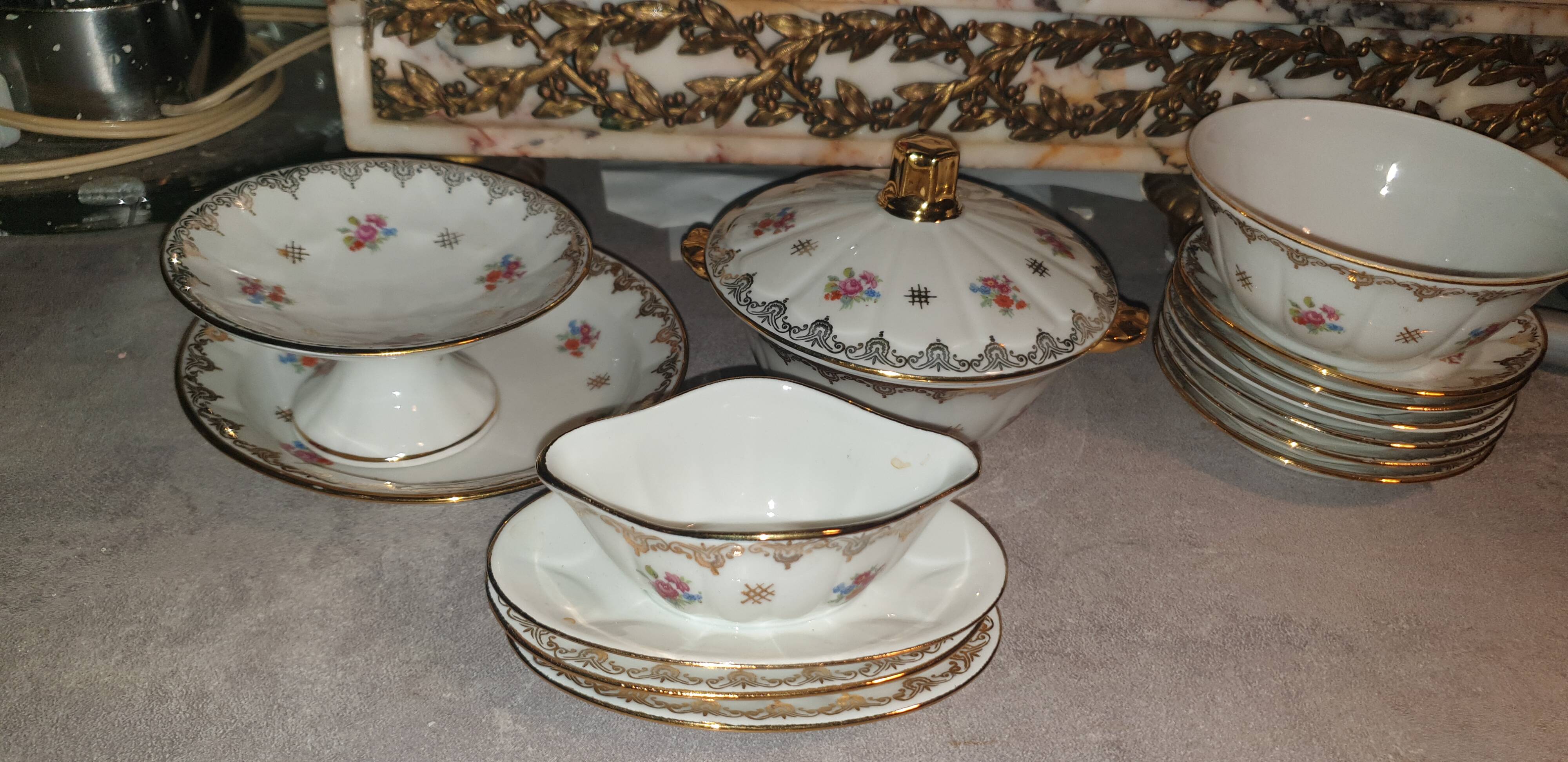 Dinette in paris porcelain half of the 19th century