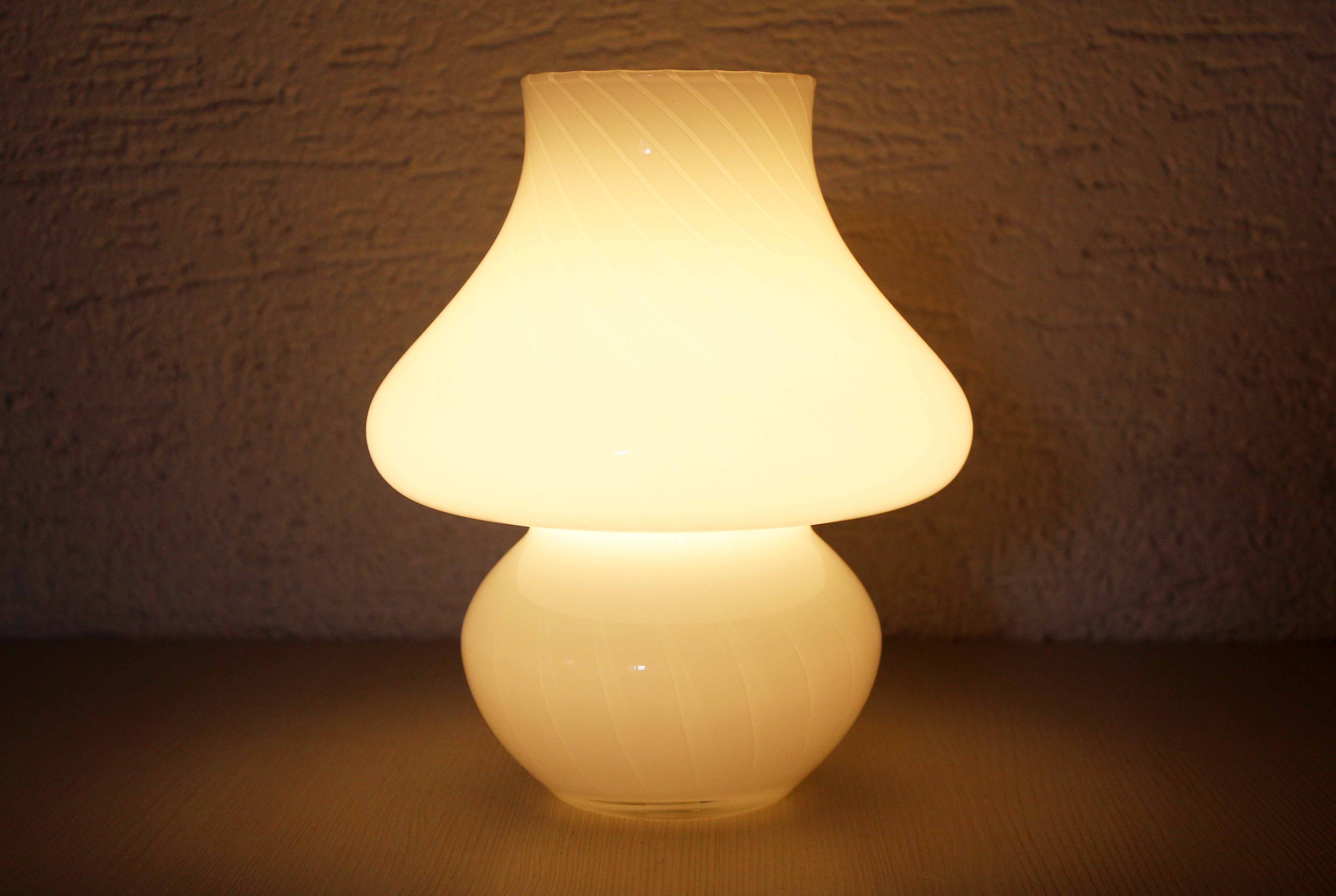 Murano glass mushroom lamp