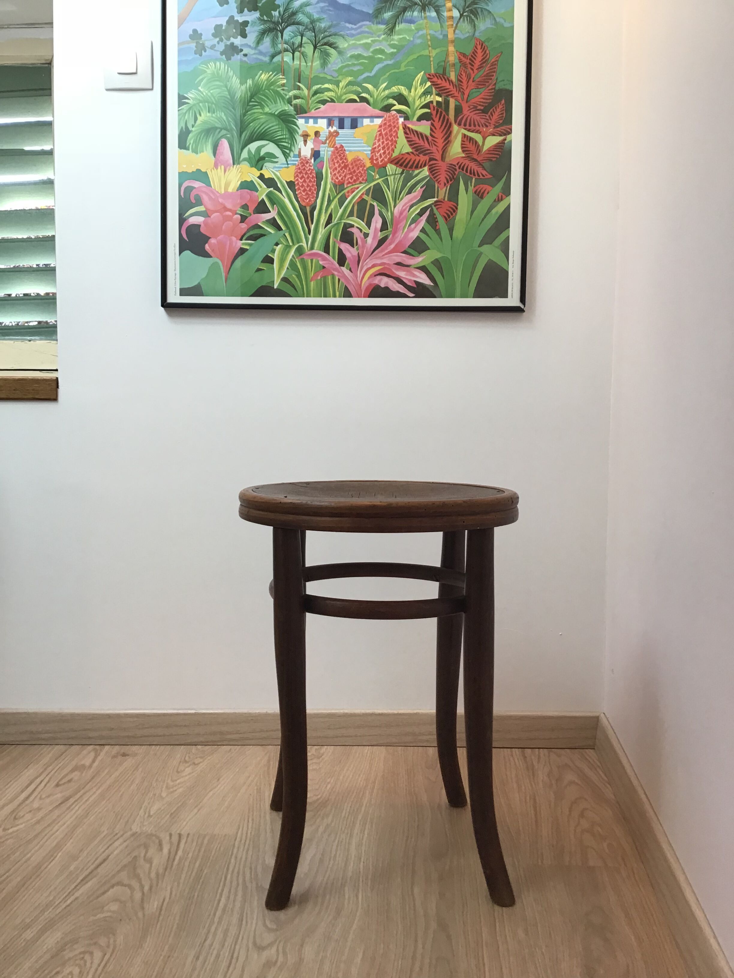 Small bar vintage Fischel beech stool