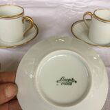 3 cups and their limoges porcelain undercup