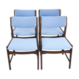 A set of 4 teak dining chairs,
