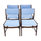 A set of 4 teak dining chairs,